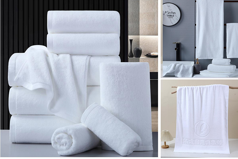 Bath towels and bathrobes