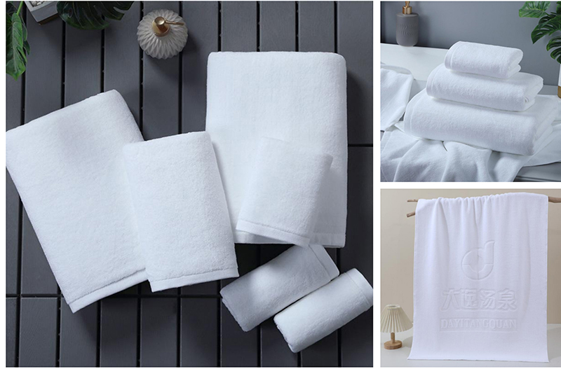 Bath towels and bathrobes