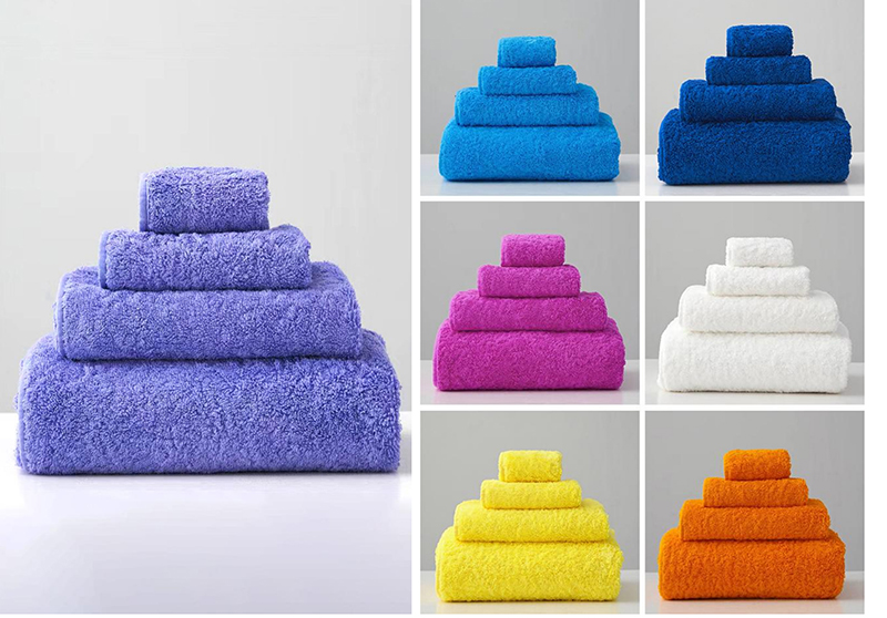 Bath towels and bathrobes
