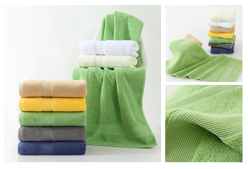 Bath towels and bathrobes