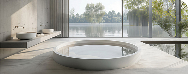 Artificial Stone Embedded Bathtub